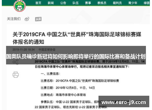 国奥队员确诊新冠将如何影响即将举行的国际比赛和备战计划